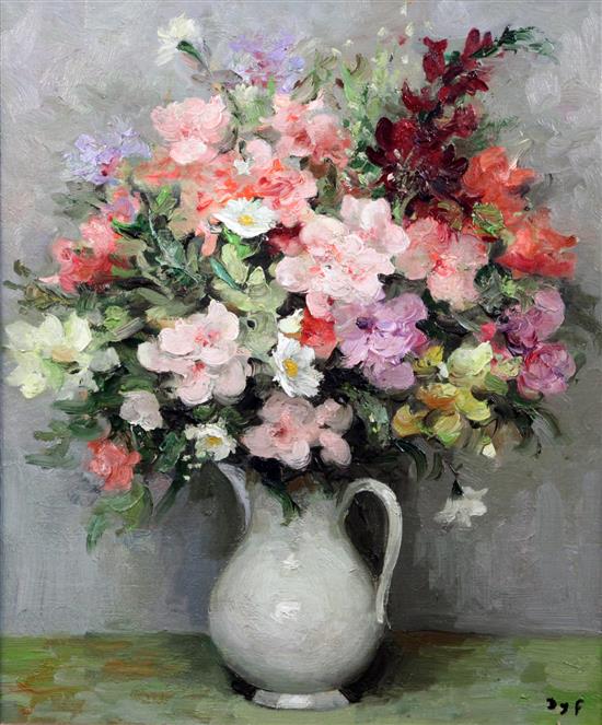 § Marcel Dyf (1899-1995) Les Godetias 21.5 x 17.5in.